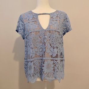 Light Blue Lace T-shirt